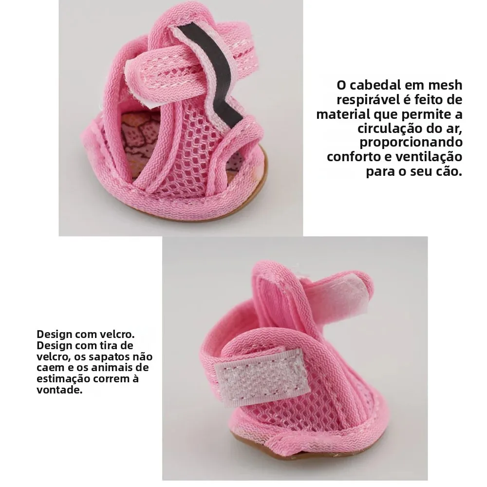Sapatos de Verão para Cães com Sola Antiderrapante e Malha Respirável - Imagem 5