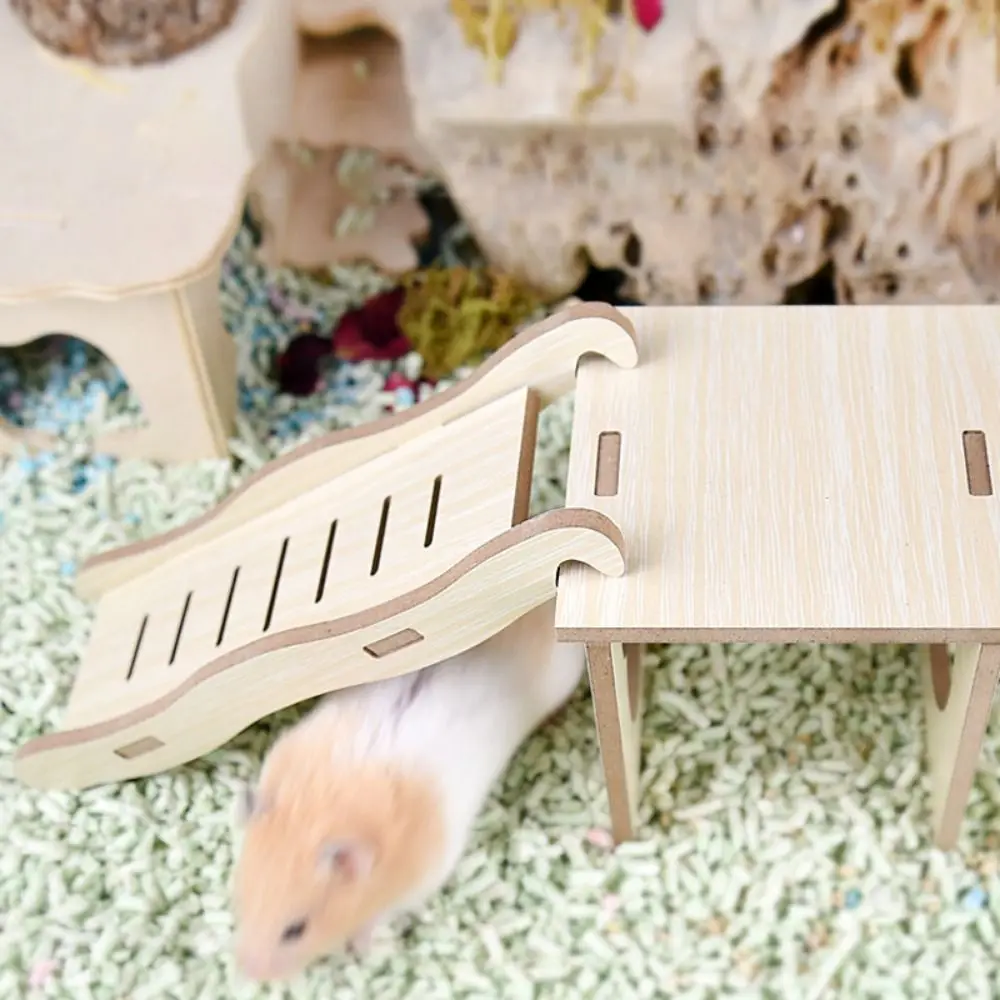 Escada de Madeira para Hamster Ponte Suspensa para Roedores - Imagem 3