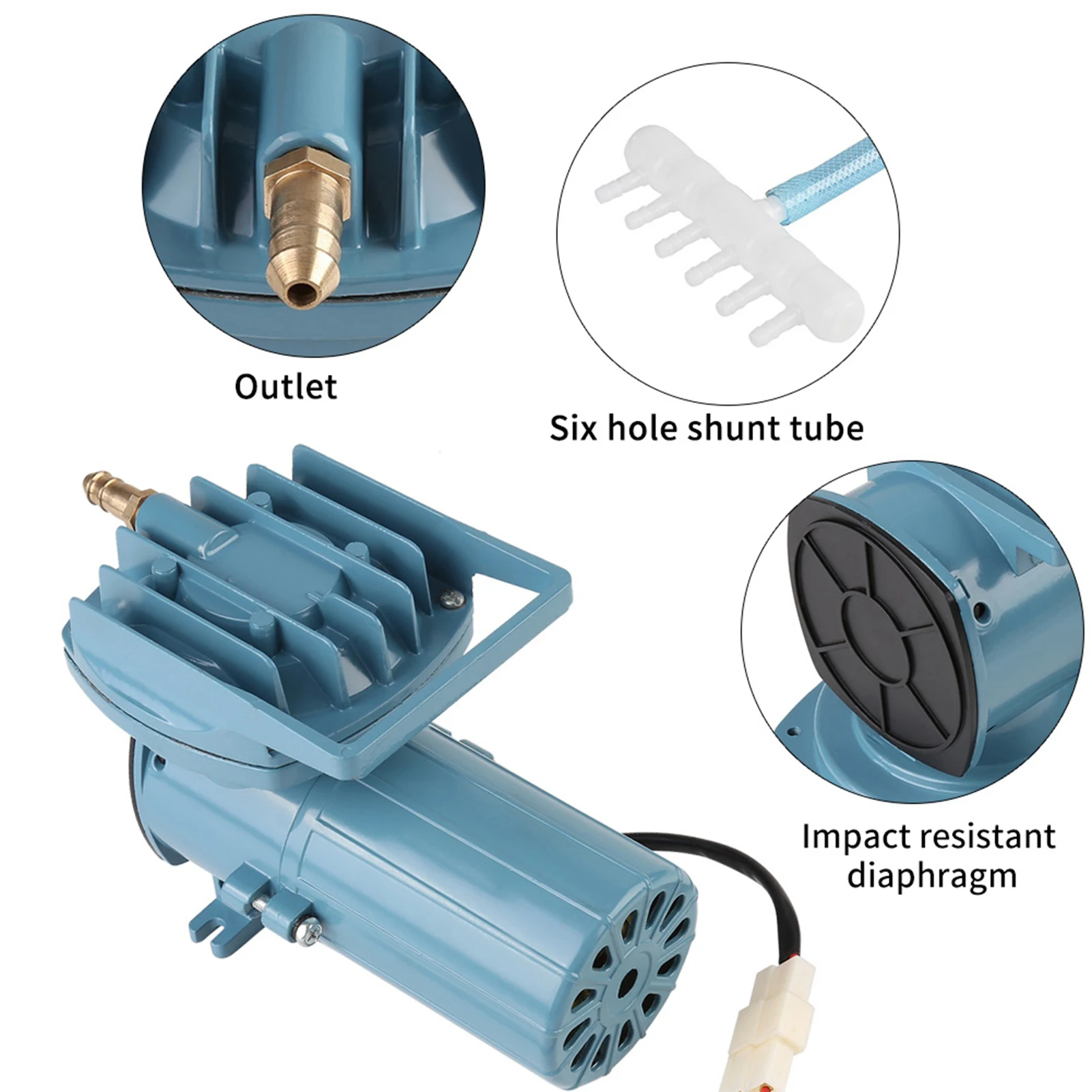 Bomba de Ar para Aquário DC 12V 35W com Fluxo de 68L/min - Imagem 4