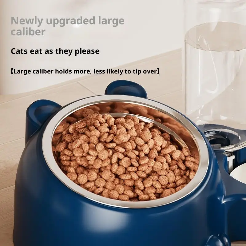 Comedouro Bebedouro para Gatos 2 em 1 com Tigela Inclinada - Imagem 4