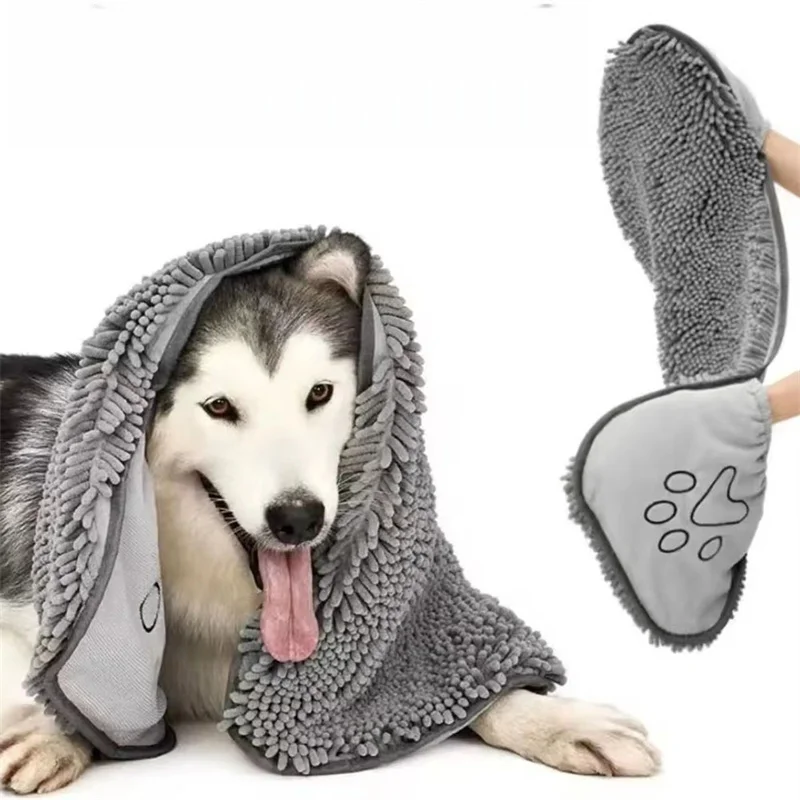 Toalha Super Absorvente para Cães e Gatos de Secagem Rápida - Imagem 2