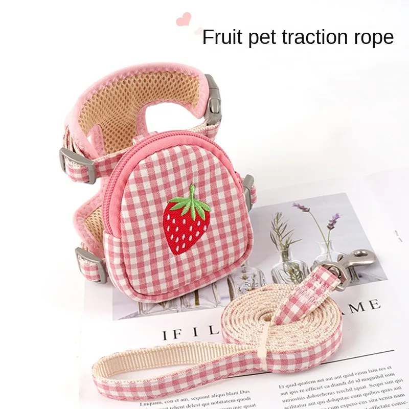 Arnês com Mochila para Gatos e Cães Pequenos Ajustável no Pescoço e Peito - Imagem 2