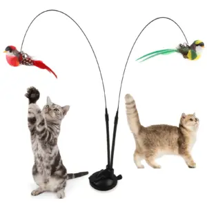 varinha interativa para gatos com ventosa