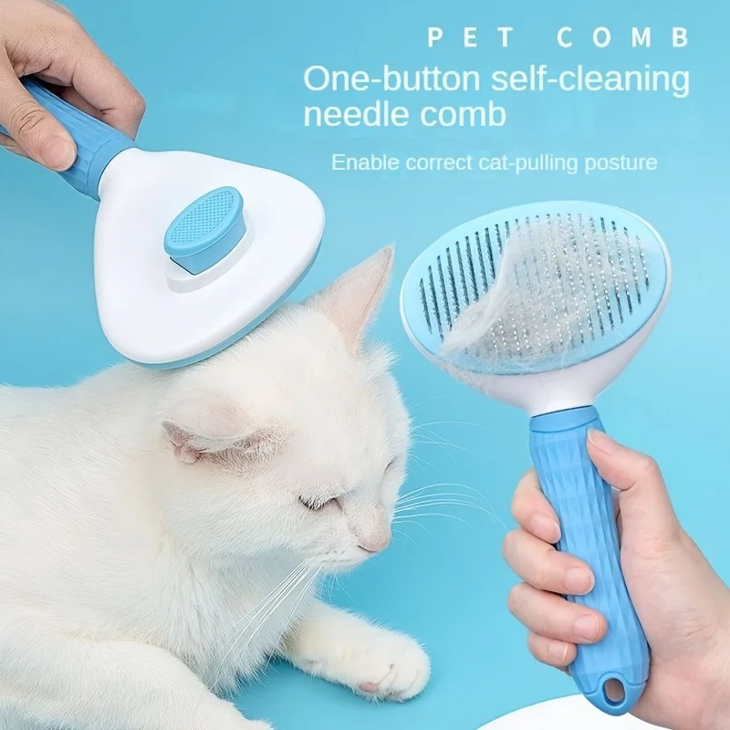 Escova para Cães e Gatos com Remoção de Pelos em Um Toque - Image 2