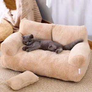 cama sofá de pelúcia para gatos e cães