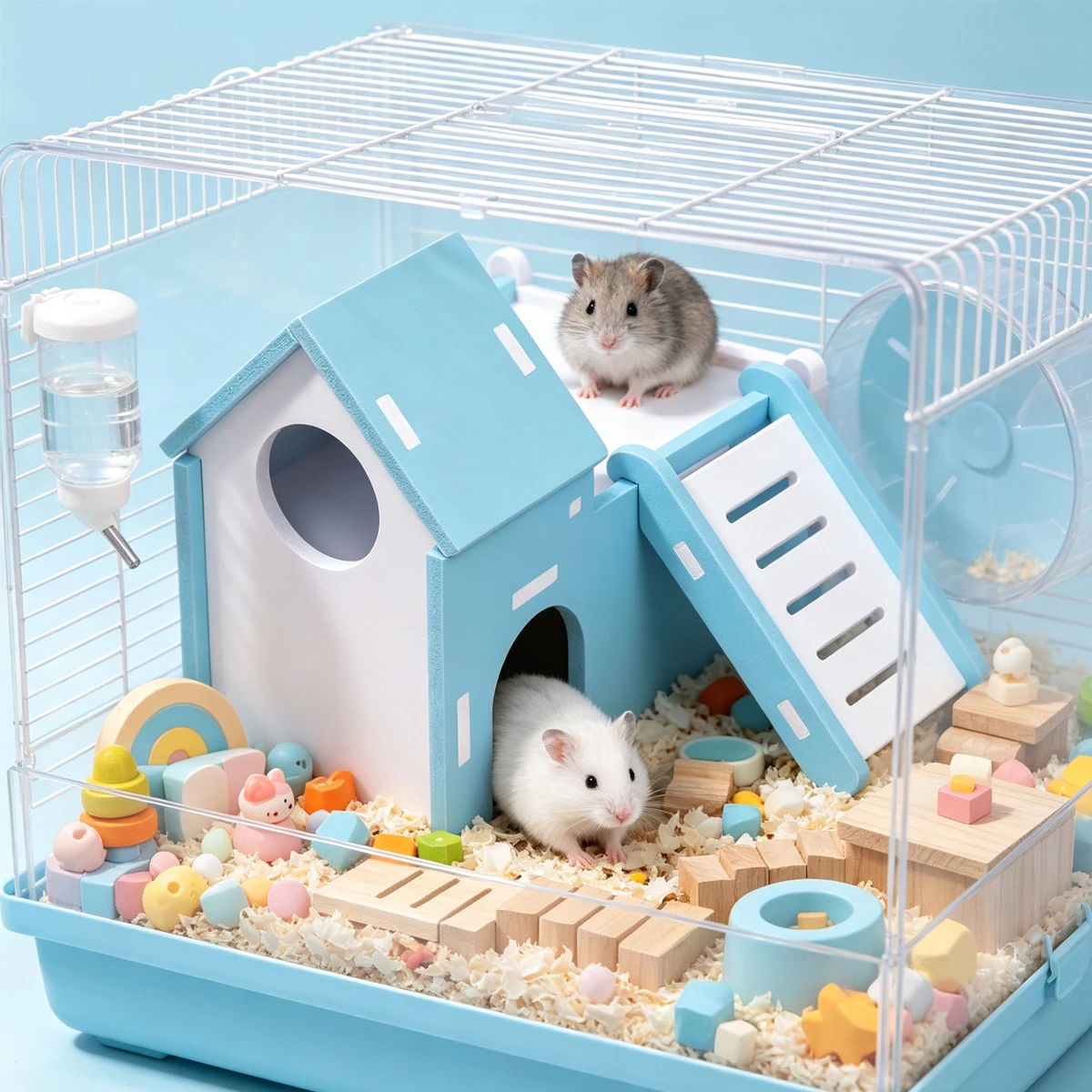 Casa para Hamster de Madeira com Superfície Polida para Roedores - Image 3