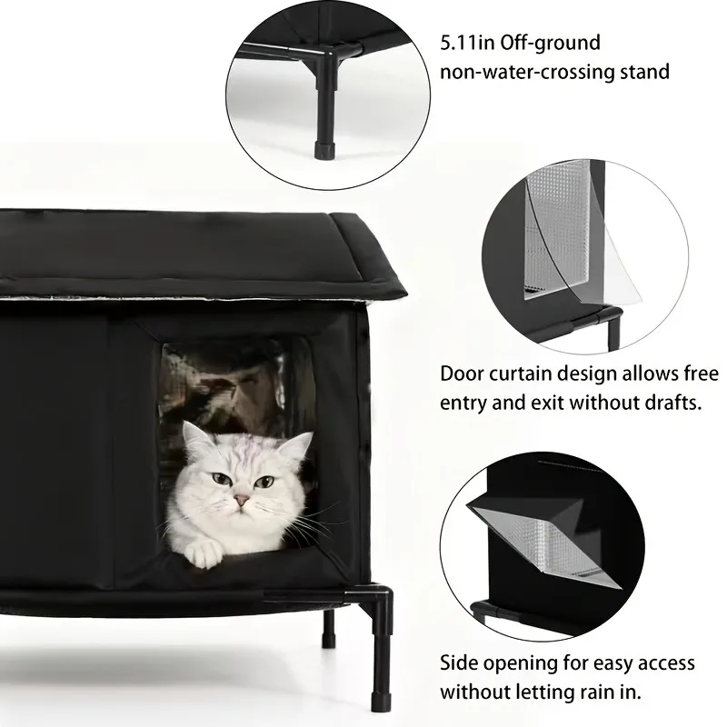 Ninho de Gato para Exterior com Isolamento Térmico para Inverno - Imagem 4