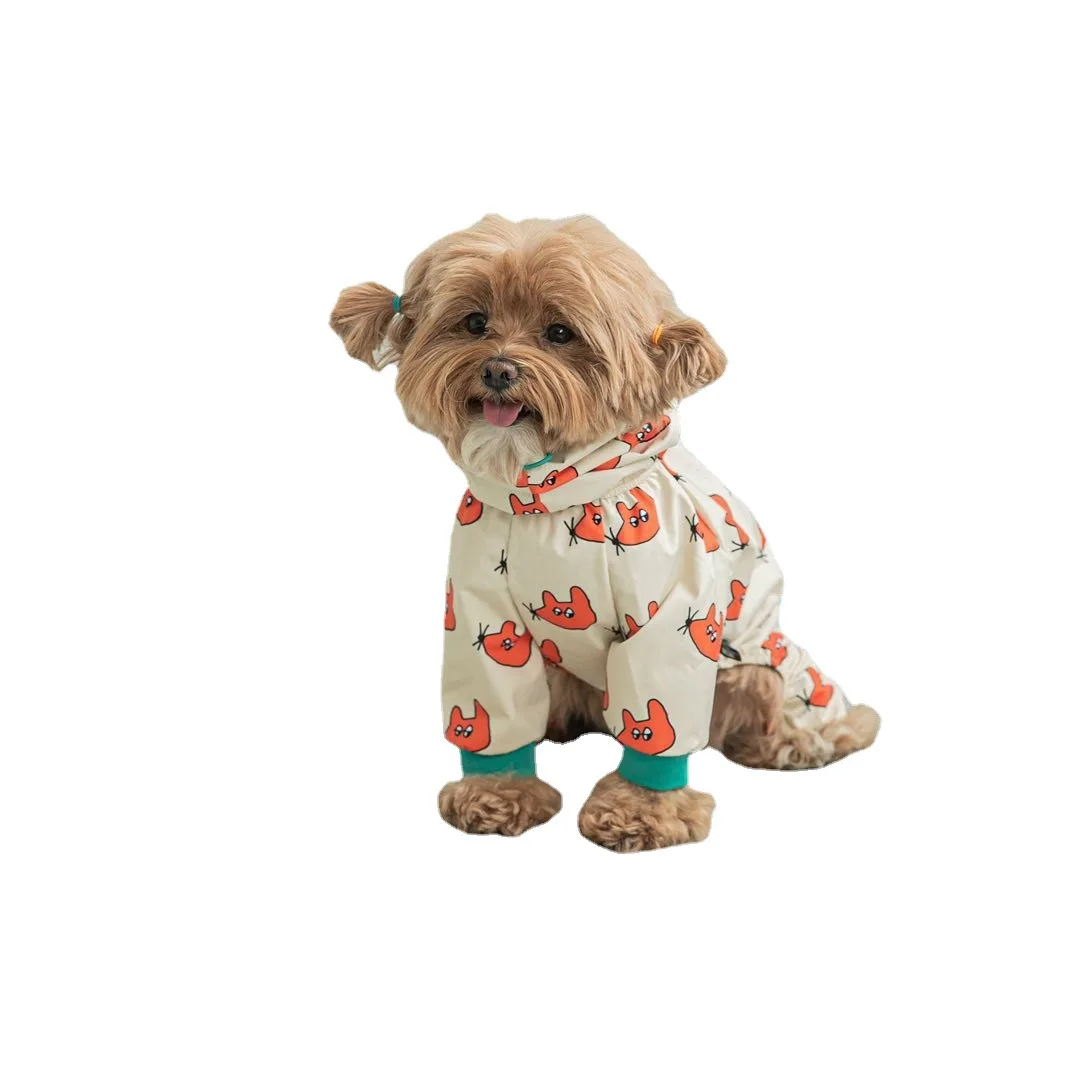 Capa de Chuva para Cães Pequenos Impermeável com Arnês Integrado - Image 6