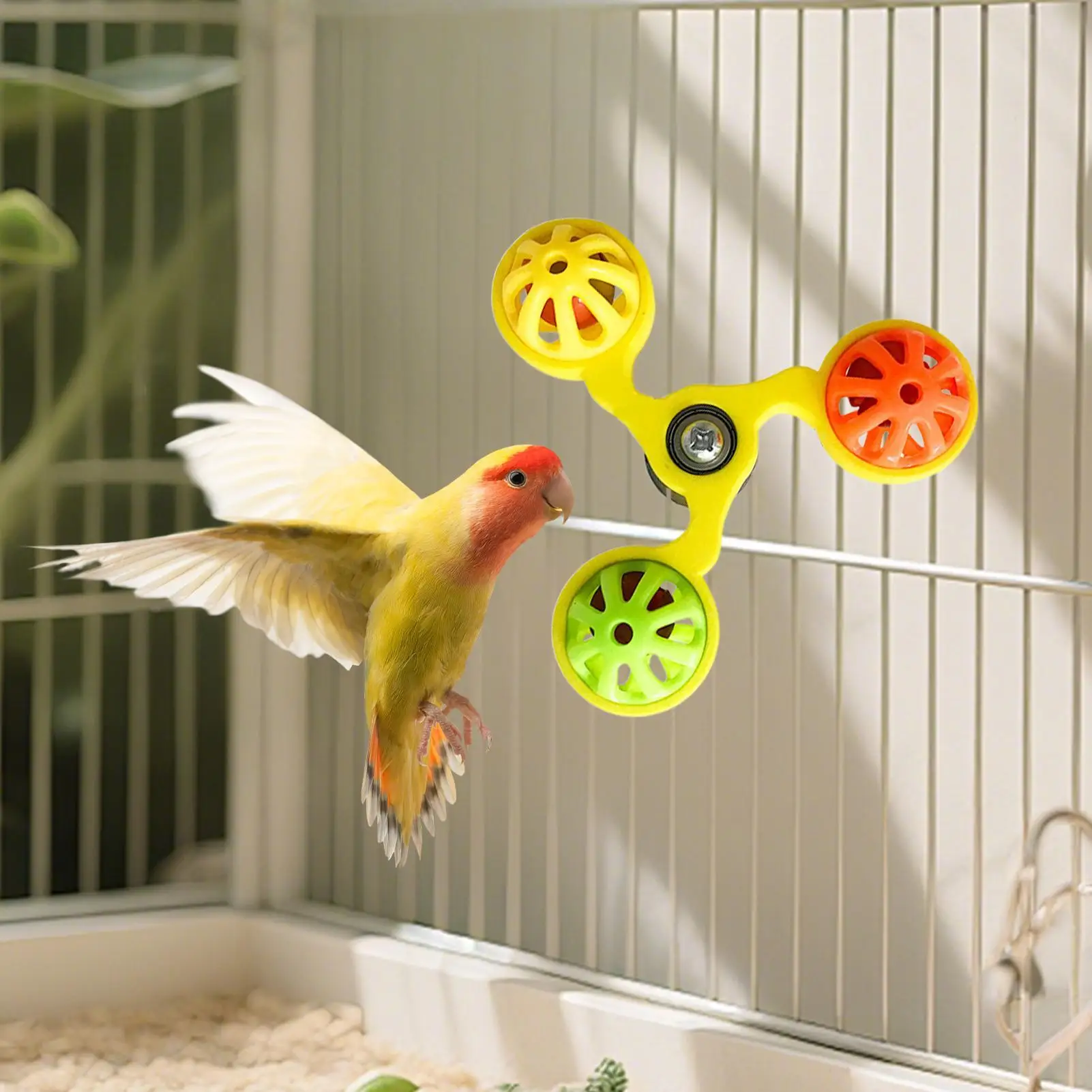 Brinquedo Moinho de Vento para Papagaios, para Gaiola - Imagem 4