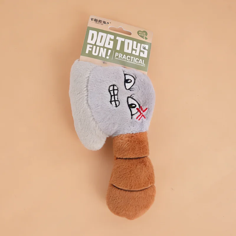 Brinquedo de Pelúcia para Cães com Som e Rosto Engraçado - Imagem 4