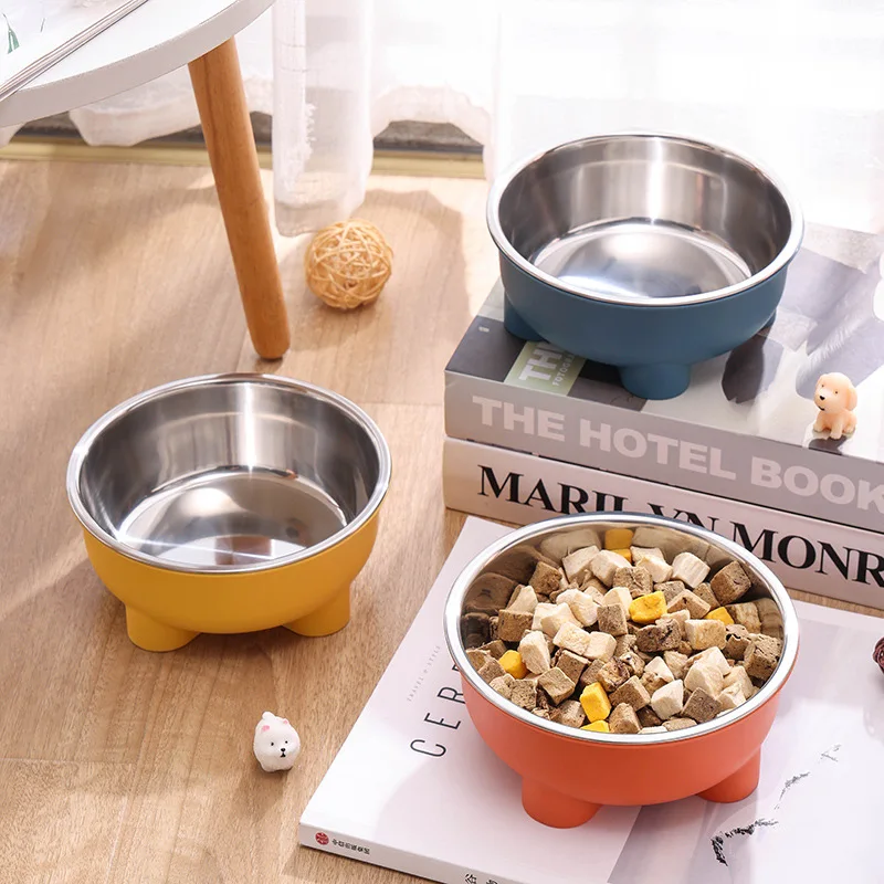 Tigela para Cães e Gatos de Aço Inoxidável 13,8 cm com Base Antiderrapante - Imagem 3