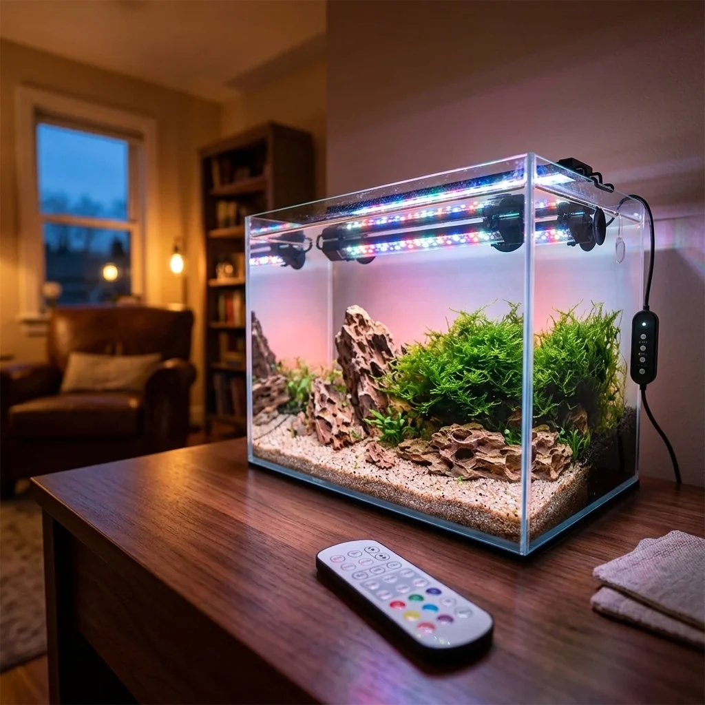 Luminária LED para Aquário 20-70cm com Ciclo 24h e Nascer/Pôr do Sol - Imagem 3