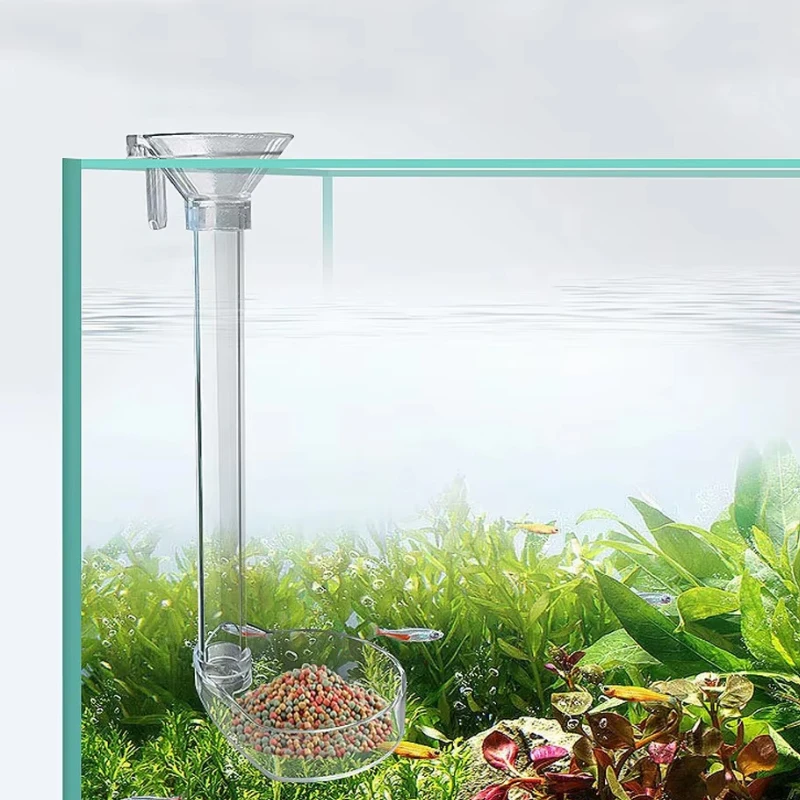 Alimentador para Aquário de Acrílico Transparente com Tubo de Alimentação - Imagem 6