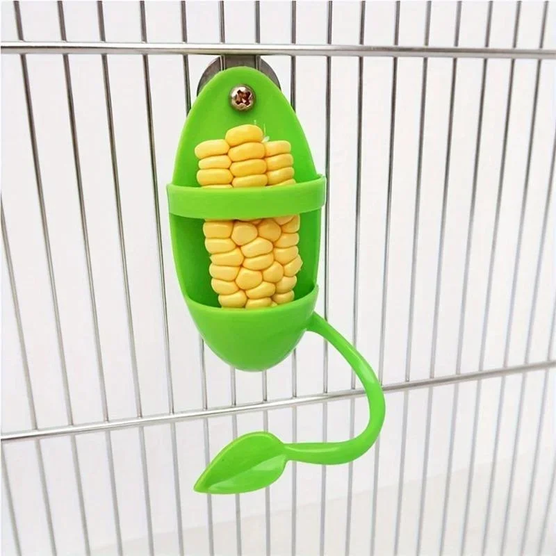 Suporte Espinha de Peixe para Pássaros Plástico Verde Encaixe na Gaiola - Imagem 5