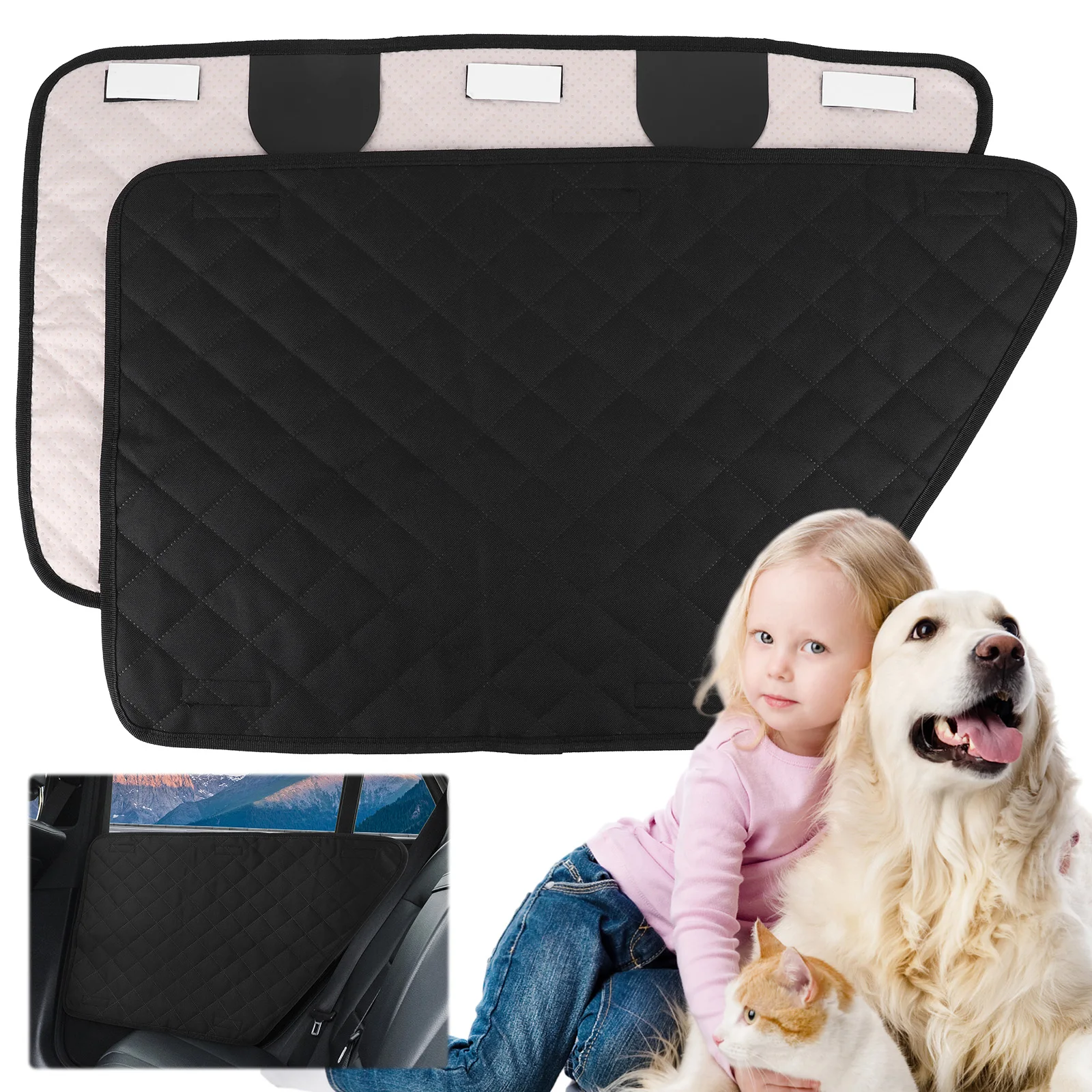 Capa Protetora de Porta para Carro para Cães 75x44 cm Lavável - Imagem 2