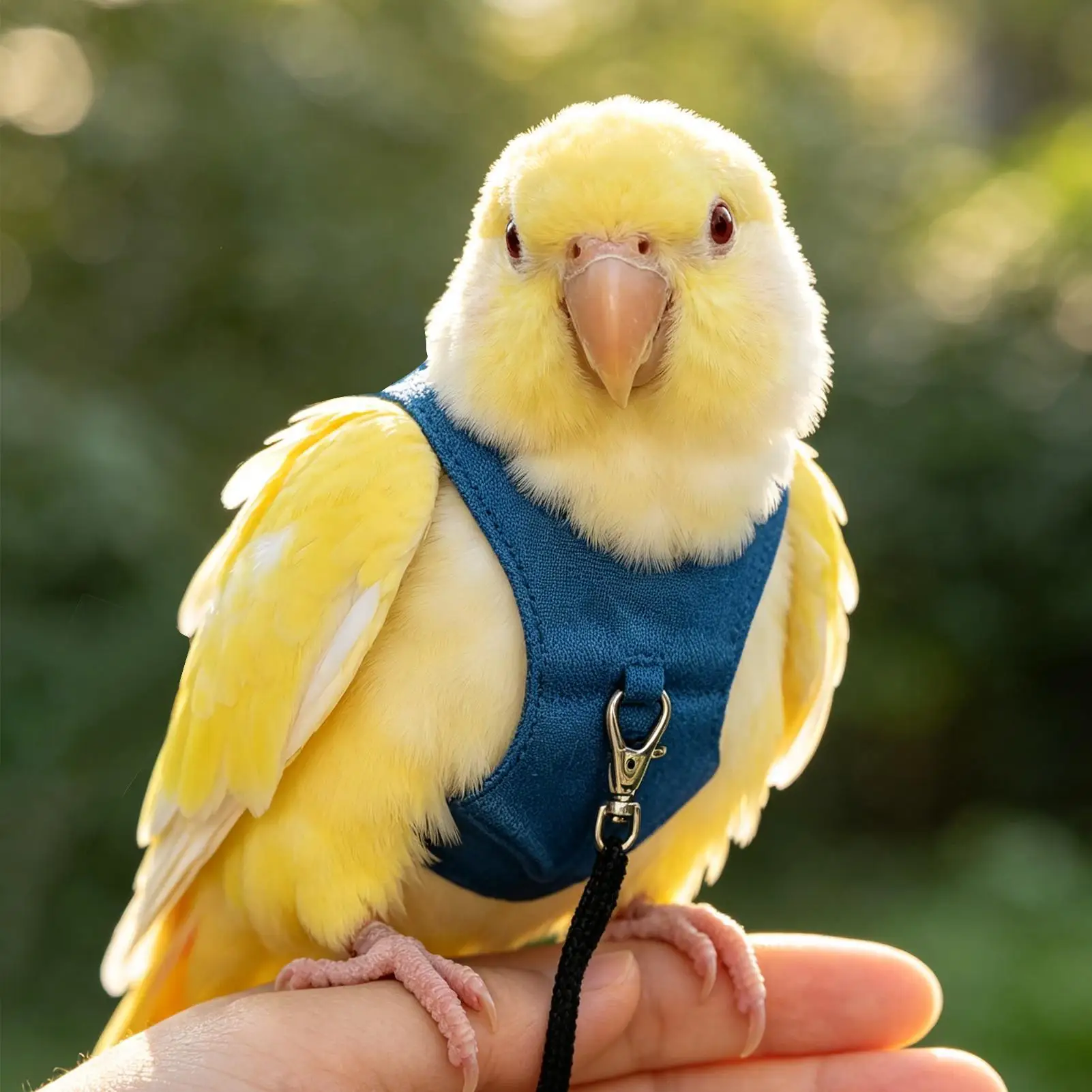 Arnês para Pássaros Ajustável de Veludo para Passeio ao Ar Livre - Imagem 4