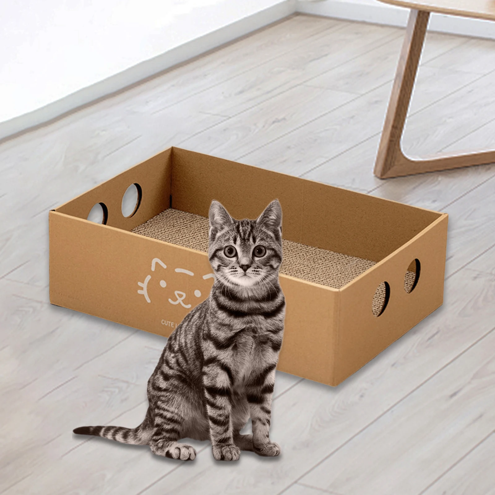 Caixa Arranhador para Gatos de Papelão Ondulado Grande 47 cm - Imagem 4
