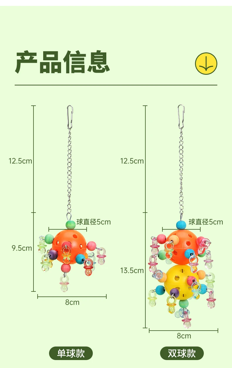 Brinquedo para Pássaros com Furos de Forragem e Balanço - Imagem 6