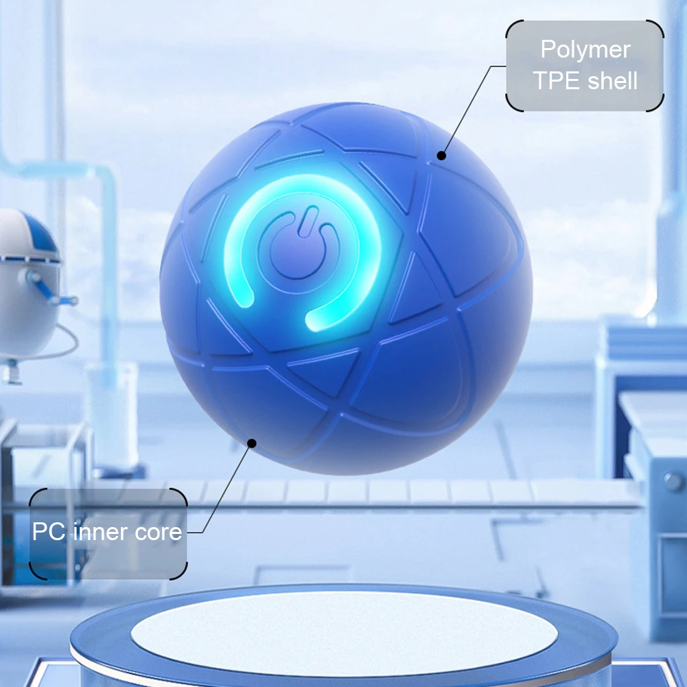 Bola Interativa Elétrica para Cães com LED, Brinquedo que Rola e se Move - Imagem 4
