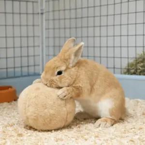 bola de pelúcia para coelhos