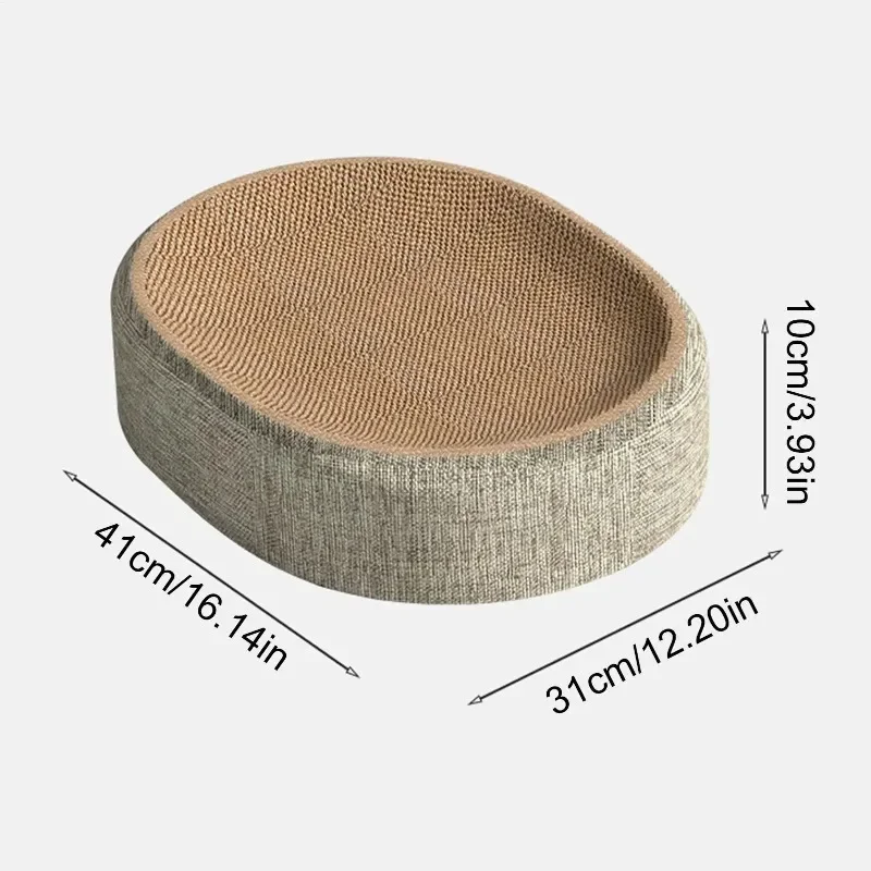 Arranhador para Gatos Oval de Sisal Trançado 2 em 1 - Imagem 5