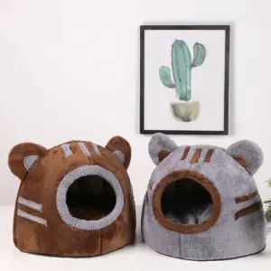 cama toca para gatos em pelúcia formato urso