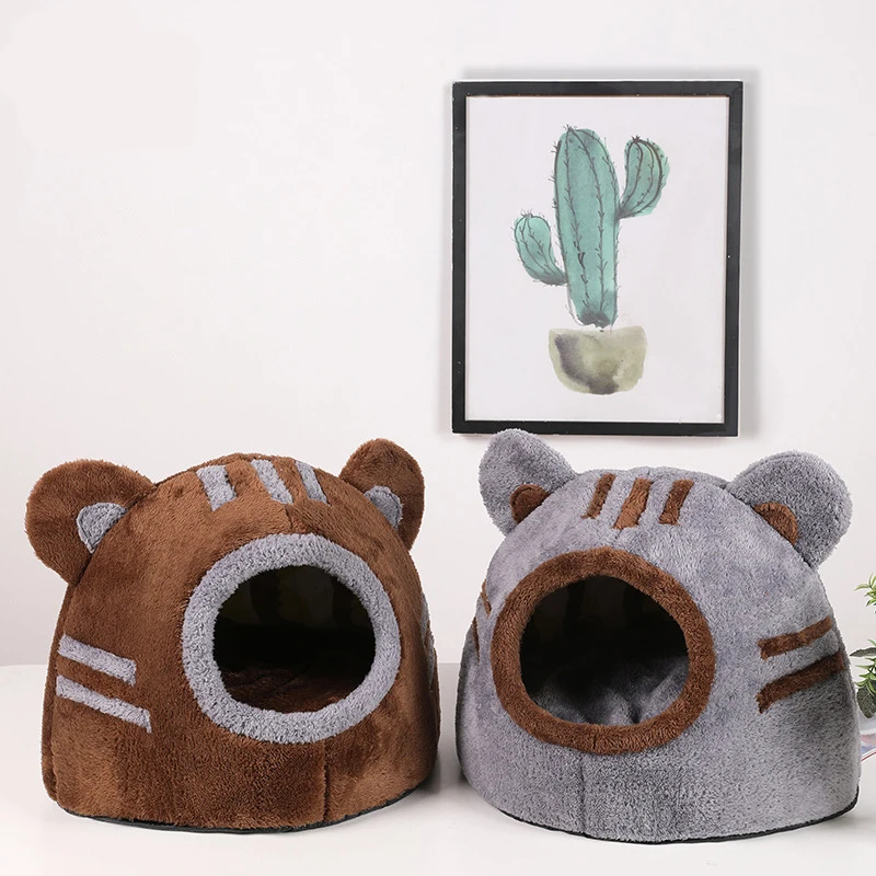 cama toca para gatos em pelúcia formato urso