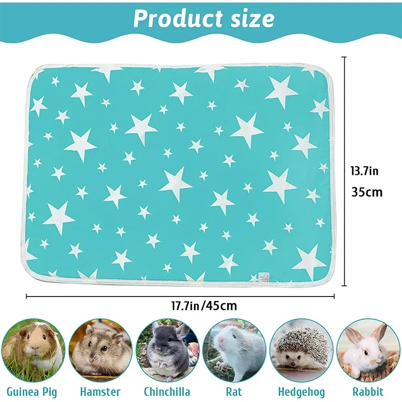 Almofada Absorvente para Gaiola de Hamster e Cobaia 35x45 cm Lavável - Imagem 2