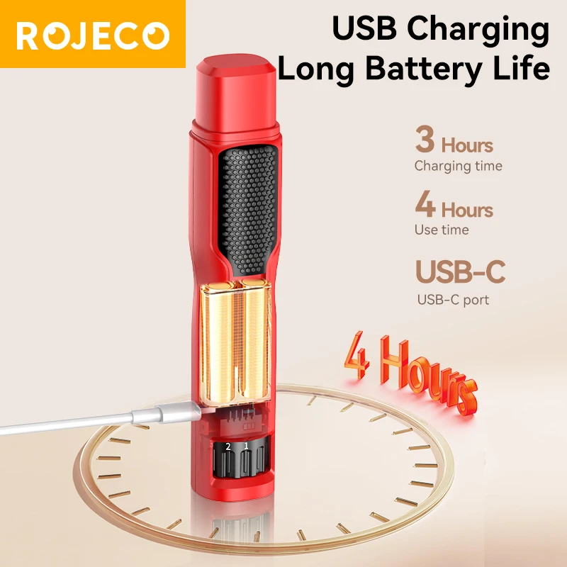 Lixador de Unhas Elétrico ROJECO para Cães e Gatos com Luz LED - Imagem 4