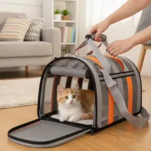 mochila de transporte para cães e gatos pequenos