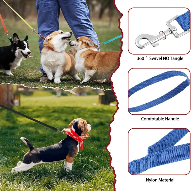 Trela de Nylon para Cães de 1.5m a 10m para Passeio - Imagem 2