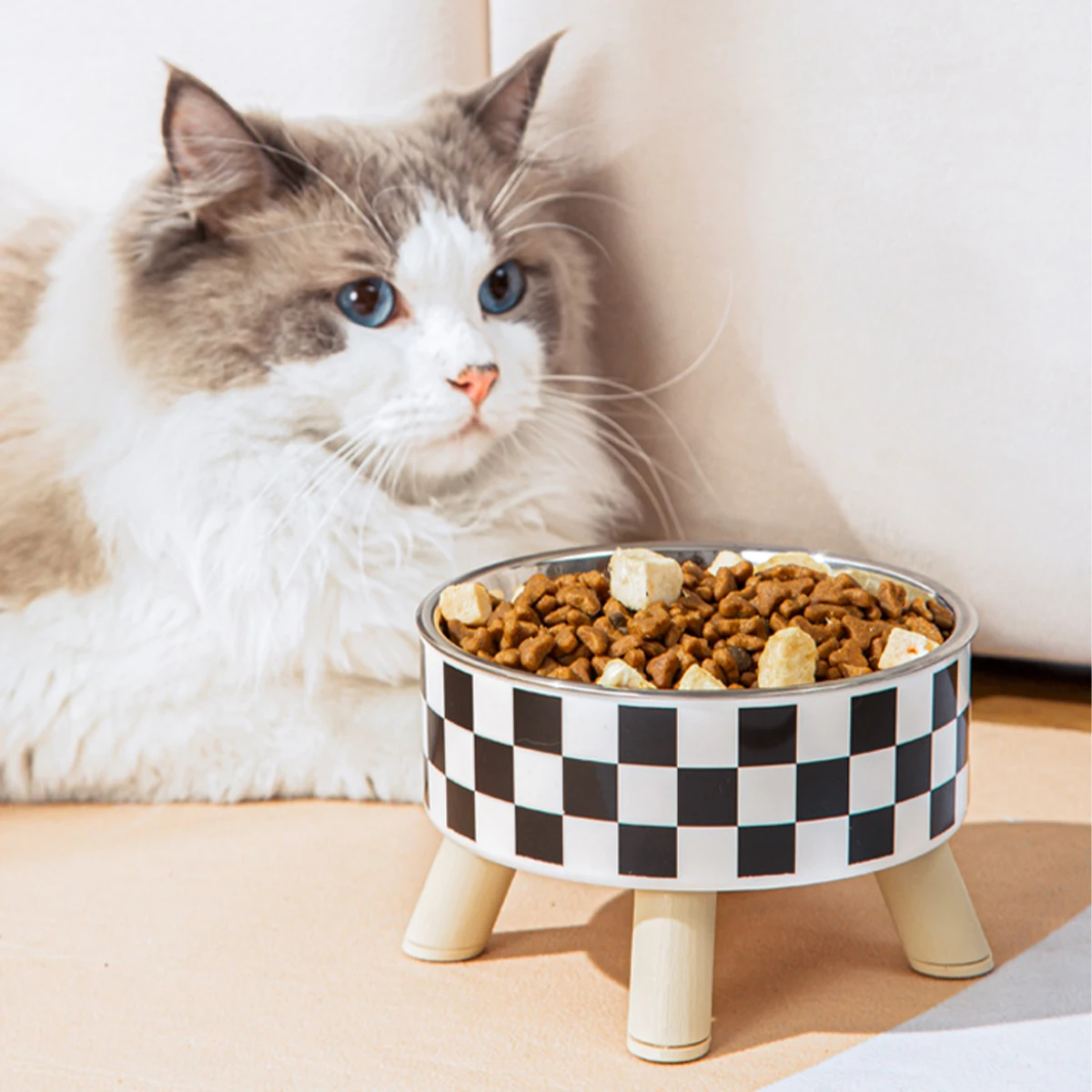 Tigela para Cães e Gatos de Aço Inoxidável Antiderrapante - Imagem 2
