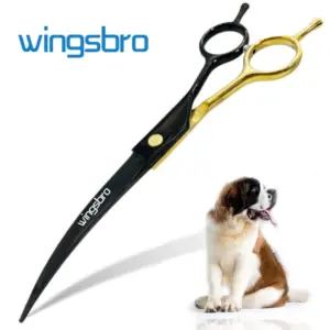 tesoura curva para tosa de cães e gatos