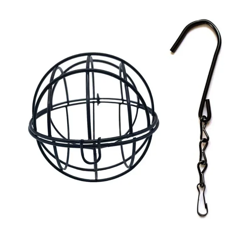 Comedouro Bola de Metal para Pássaros com Corrente Fácil de Pendurar - Imagem 6
