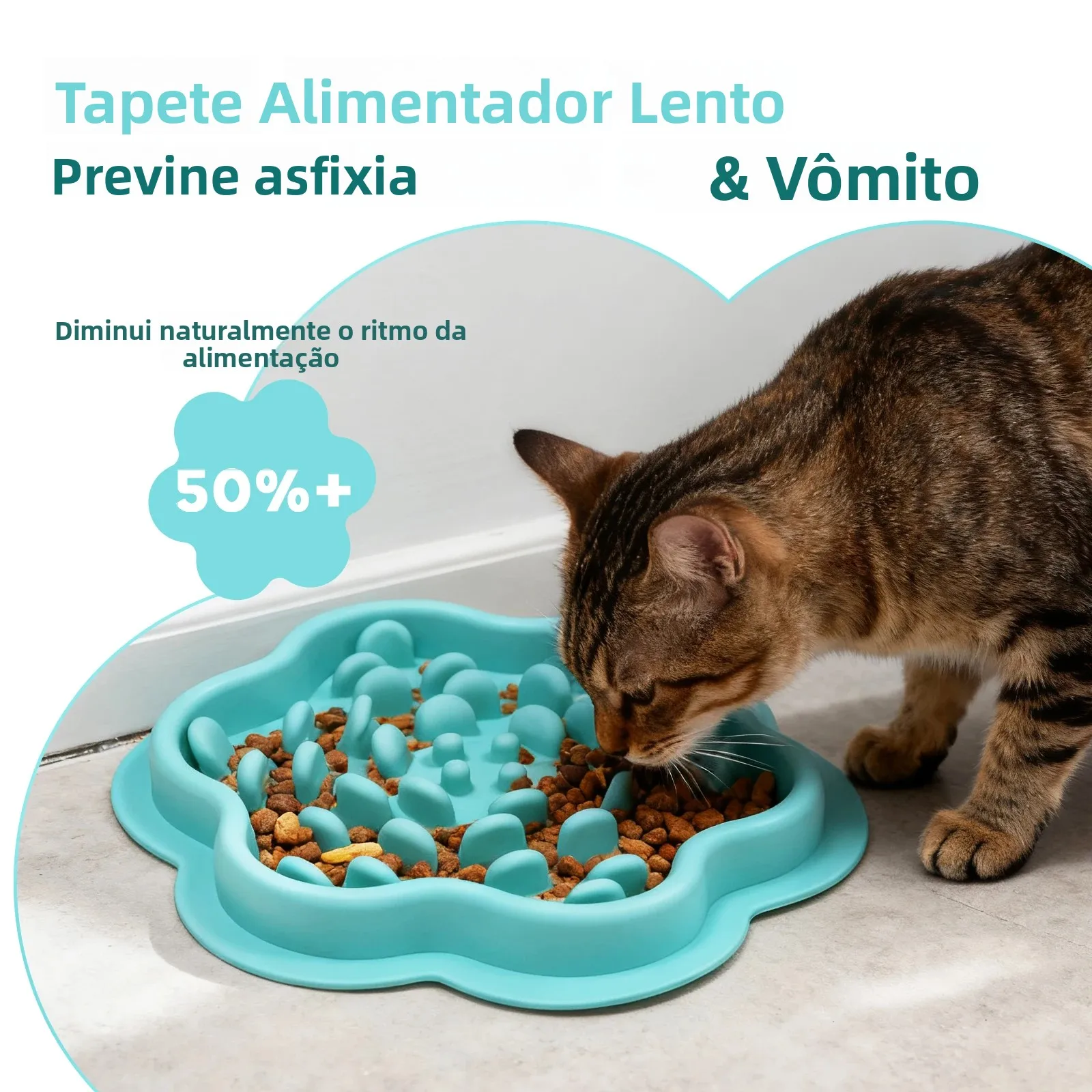 Tigela de Alimentação Lenta para Cães e Gatos de Silicone Comestível Anti-Tombamento - Imagem 6