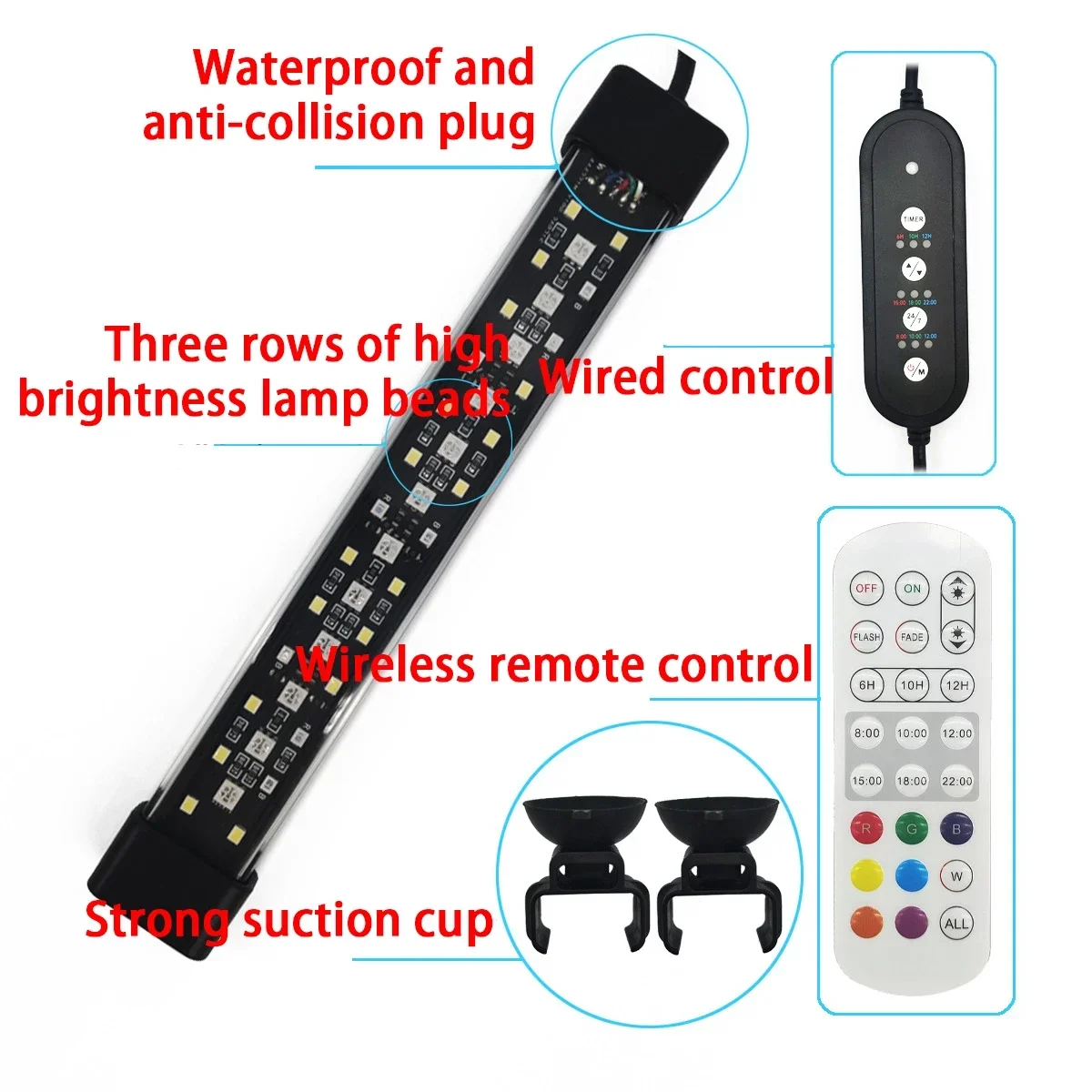Luminária LED para Aquário 20-70cm com Ciclo 24h e Nascer/Pôr do Sol - Imagem 5