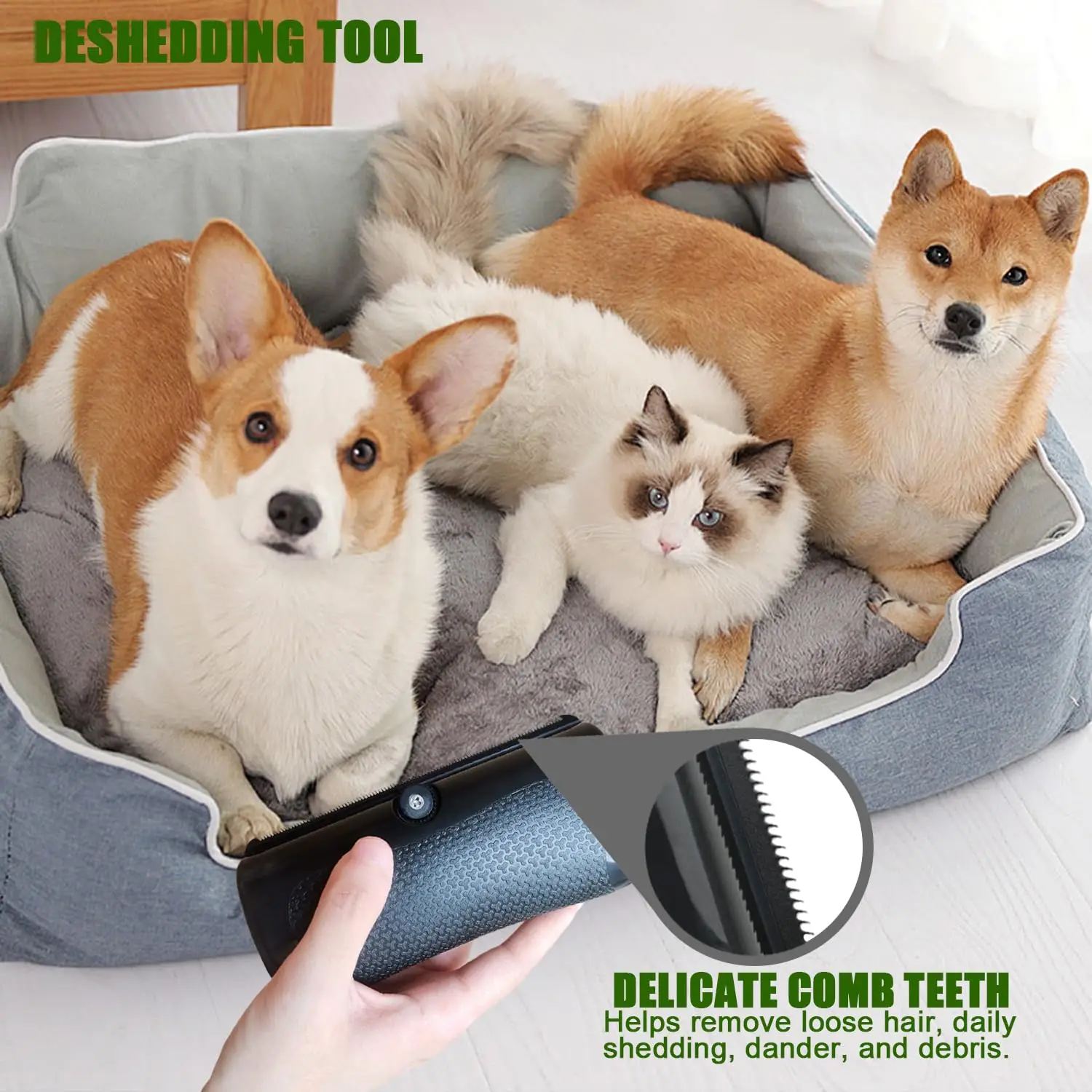 Escova Removedora de Pelos para Cães e Gatos com Cabo Ergonômico - Imagem 4