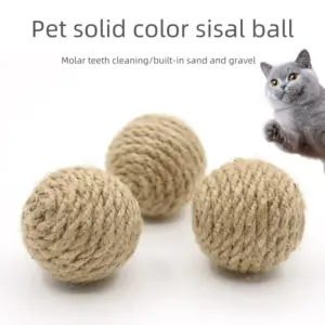 bola de sisal para gatos com sino