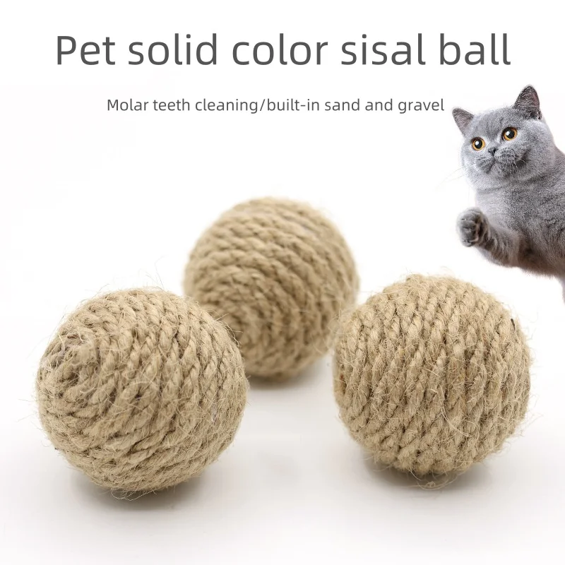 bola de sisal para gatos com sino