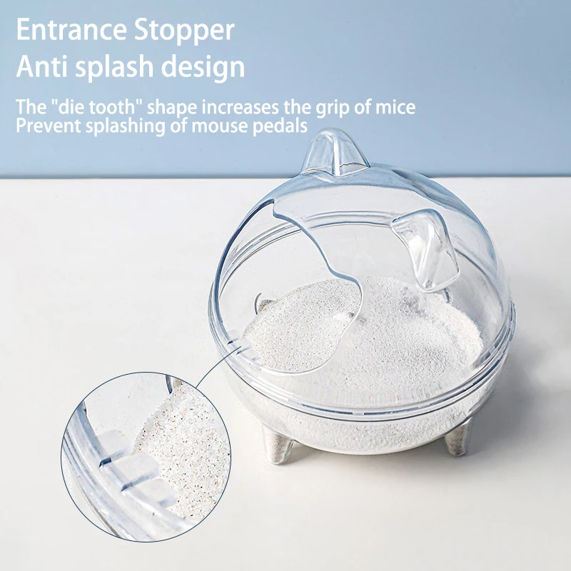 Banheiro para Hamster Transparente de PET com Porta Segura - Imagem 4
