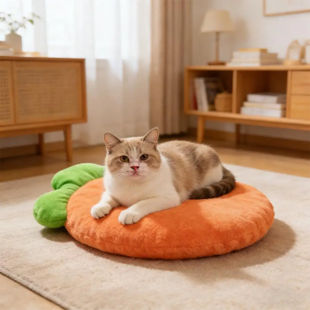 Tapete Lavável para Gatos e Cães Pequenos de Tecido Laranja - Imagem 5
