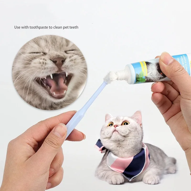 escova de dentes 360 graus para cães e gatos