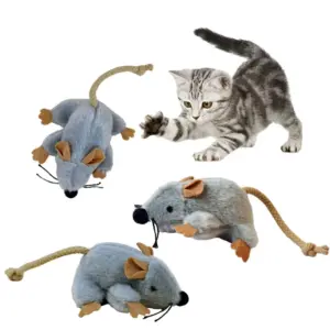brinquedo interativo para gatos rato de pelúcia