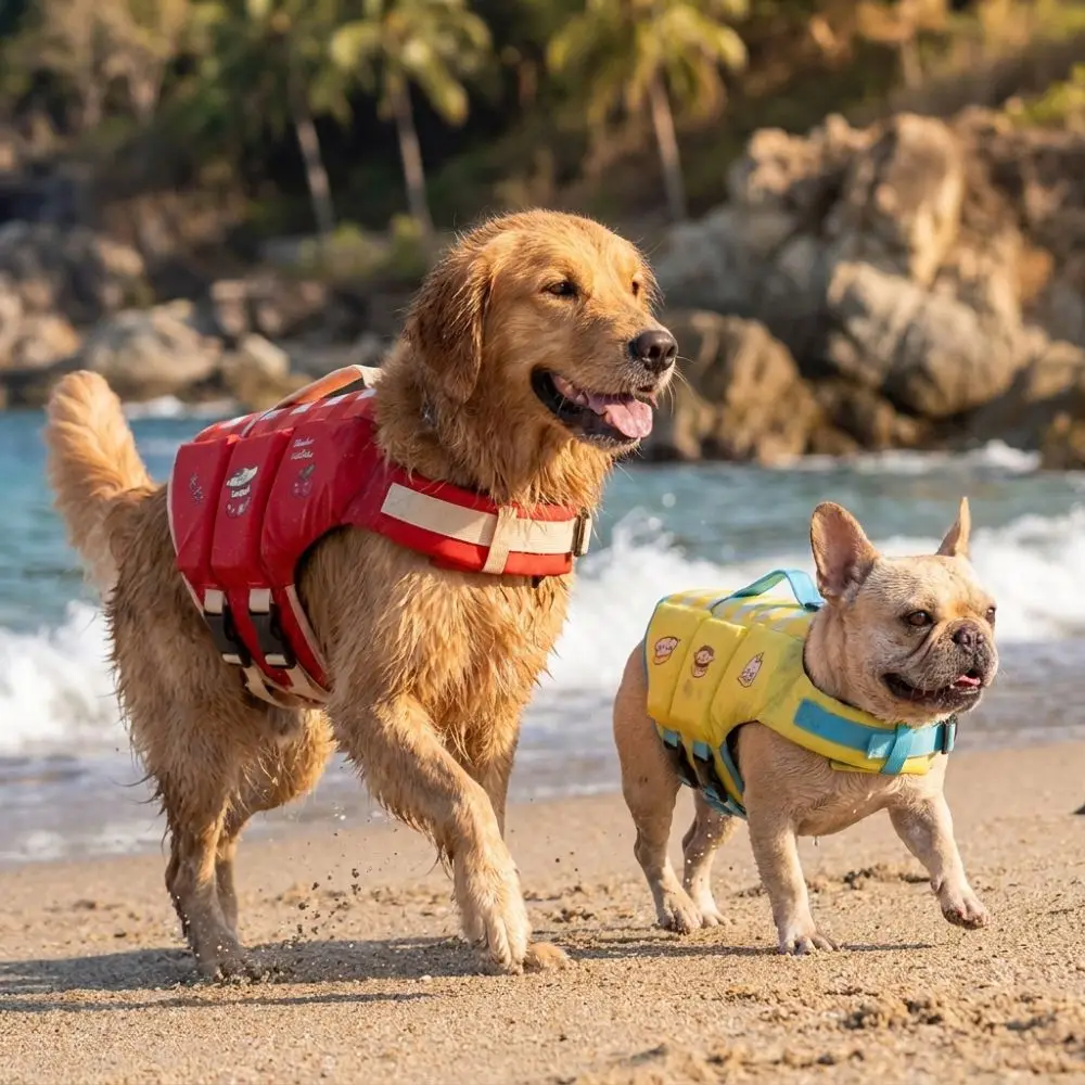 colete salva-vidas para cães ajustável