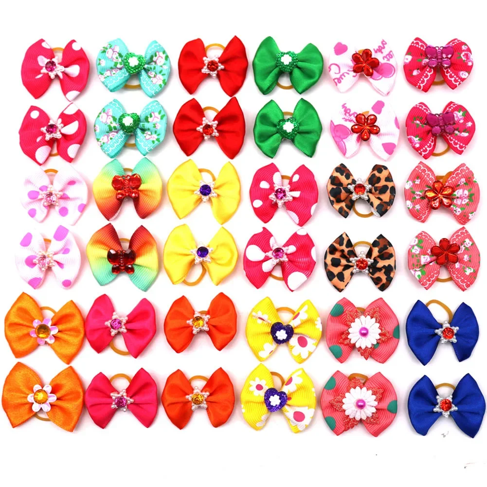 Laço para Cães e Gatos Pequenos de Poliéster 3-4 cm 10 Peças - Imagem 2