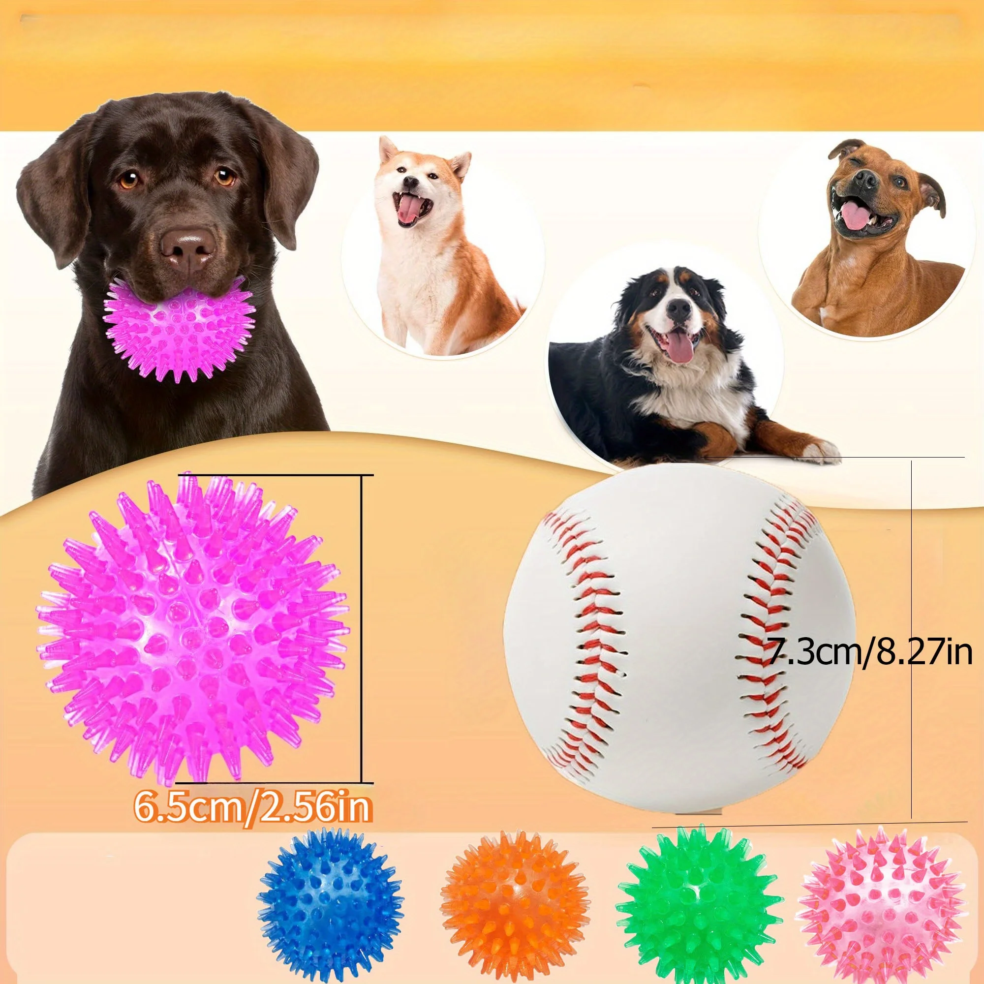 Bolas Espetadas para Cães de 2,56 pol. com Som - Imagem 5