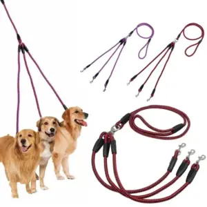 guia acoplador para cães 3 vias