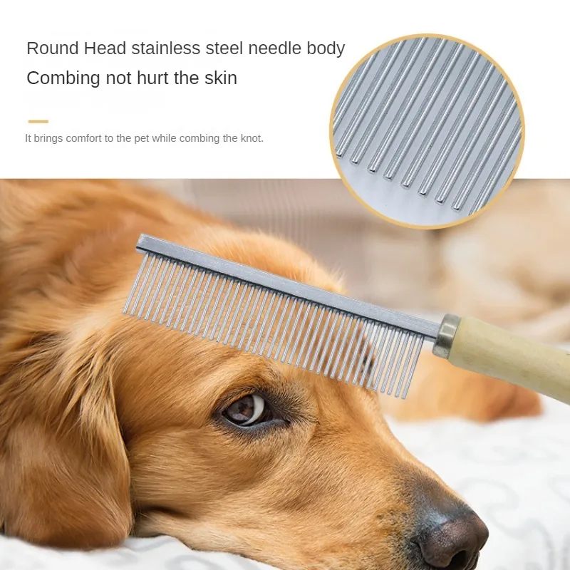 Escova Desembaraçadora para Cães e Gatos em Aço Inoxidável - Imagem 2