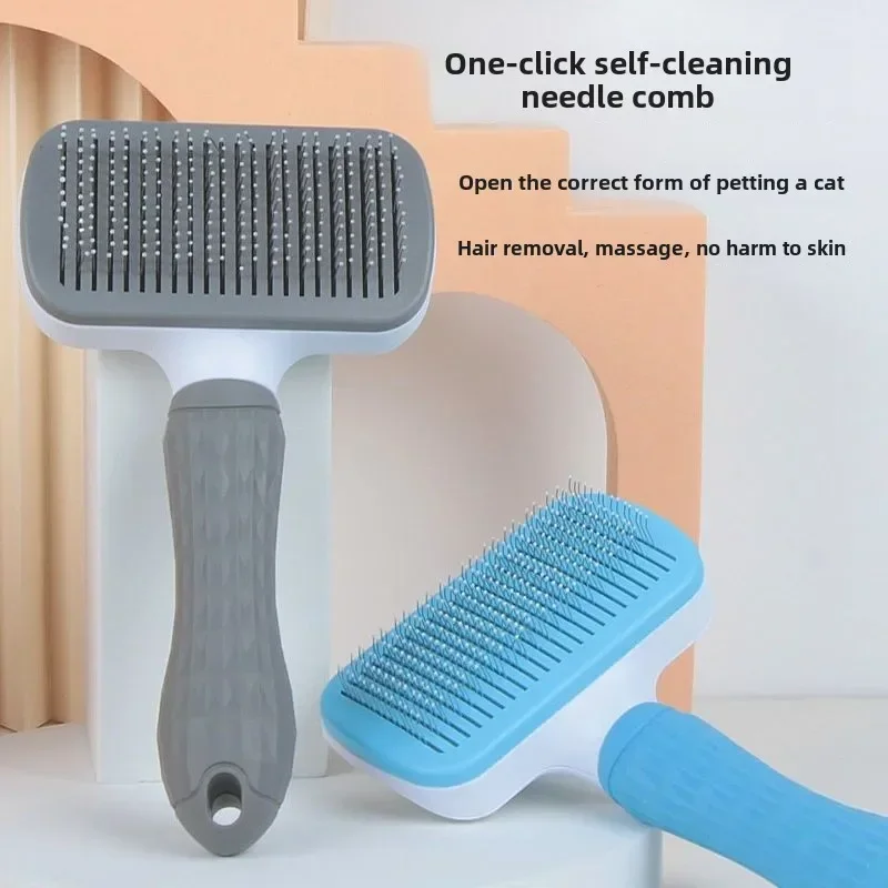 Escova Removedora de Pelos para Cães e Gatos de Aço Inoxidável - Imagem 2