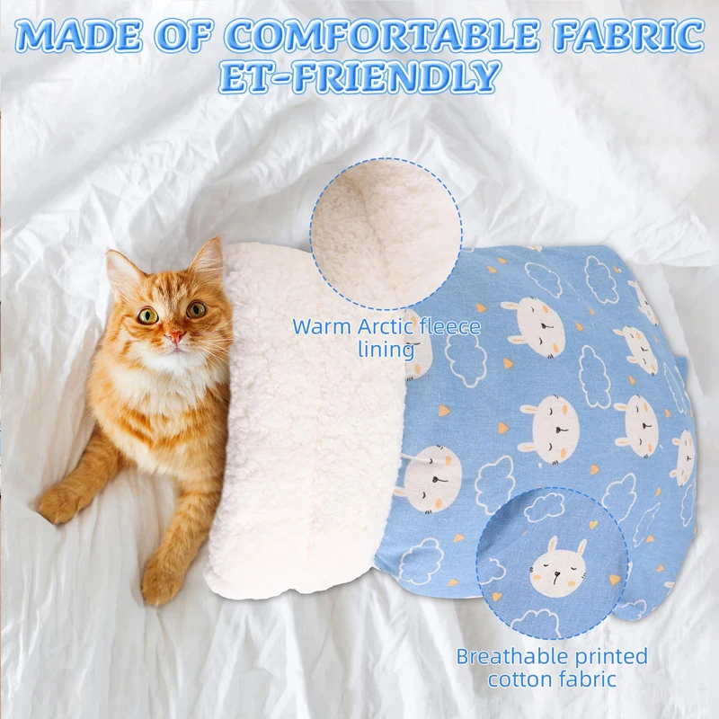Saco de Dormir para Gatos de Pelúcia com Entrada Reforçada - Imagem 3